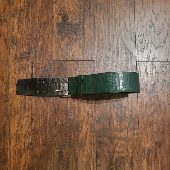 Ostrich leather belt